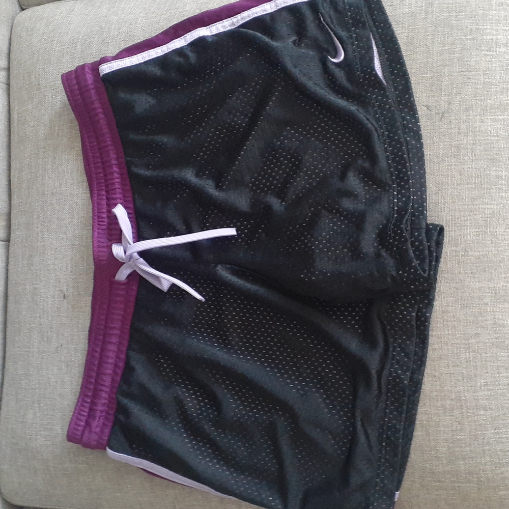 Nike Women's Athletic Shorts - Black and Purple